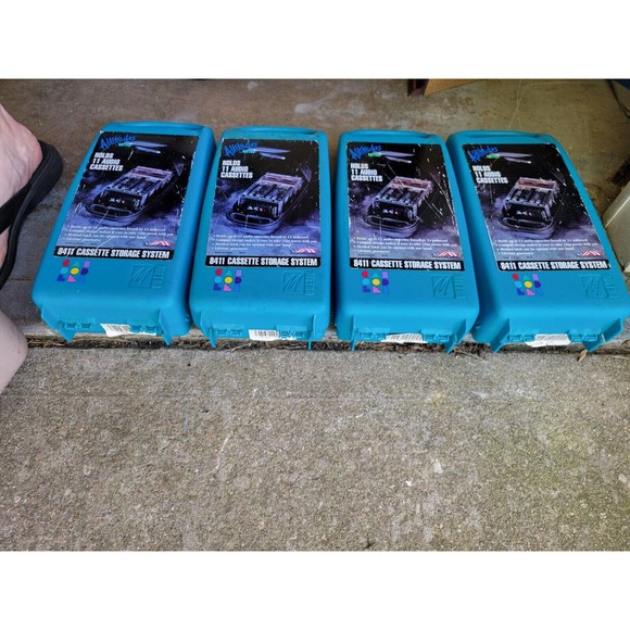 4 Vintage 80s 90s Retro Caboodles Metro Large Oval Travel CASSETTE HOLDERS Cases - Picture 6 of 10